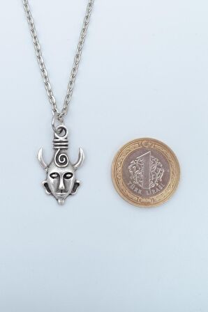 Supernatural - Dean - Winchester Erkek Kadın Kolye Antik Gümüş Kaplama - 60 cm Düz Zincir